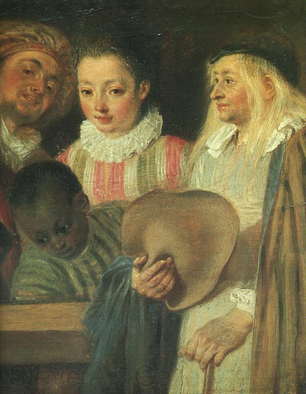 Jean-Antoine Watteau Actors from a French Theatre (Detail) Germany oil painting art